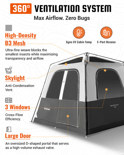 KingCamp BOUNDLESS X3 Car Camping Tent