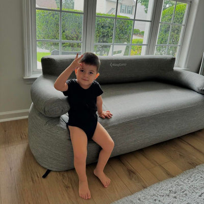 KingCamp Luxury Inflatable Sofa Set for Two with Foot Pump and Stakes