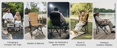 KingCamp GUAVA Padded High Back Folding Chair