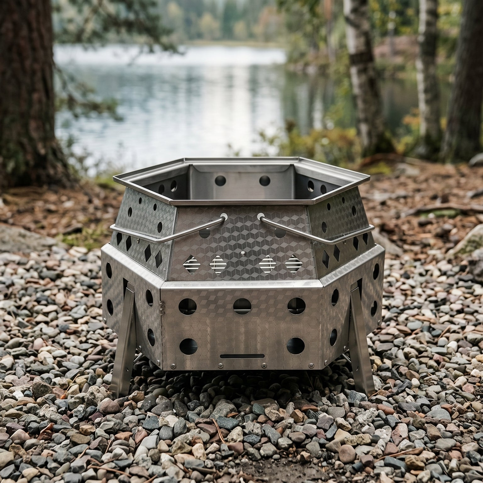 KingCamp Hexagonal Telescopic Wood-Burning Stove