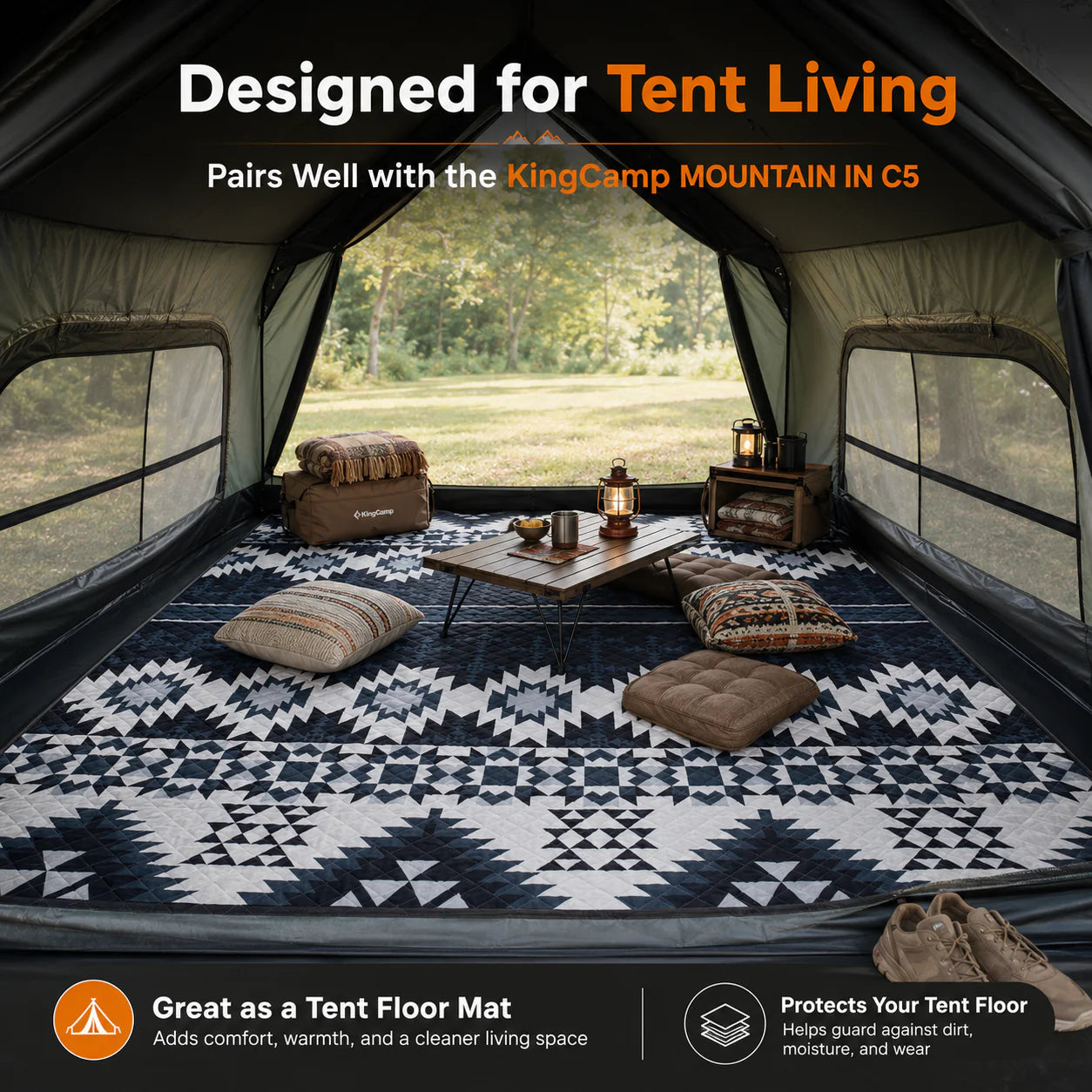 KingCamp ISIAY MAX 3.4 Extra-Large Waterproof Tent Mat