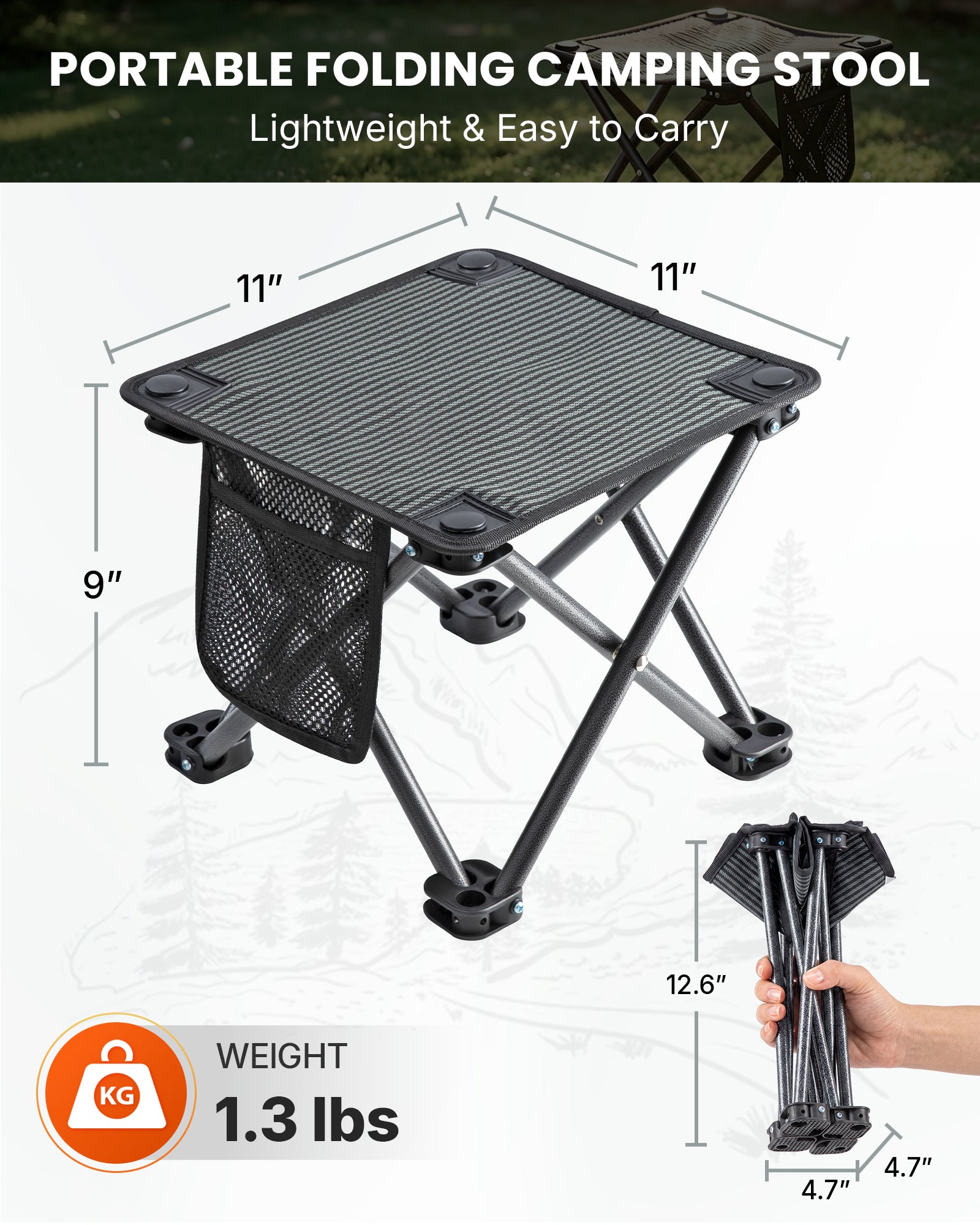 KingCamp Mini Folding Camping Stool