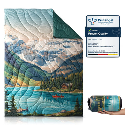 KingCamp SMART 150 XL Lightweight Camping Blanket – Prism / Canoe / Savan