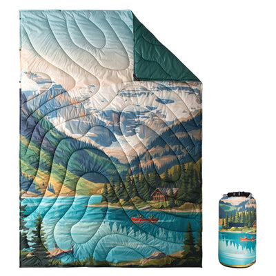 KingCamp SMART 150 XL Lightweight Camping Blanket – Prism / Canoe / Savan