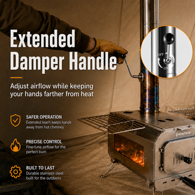 KingCamp Surefire Camping Wood Tent Stove (Size L)