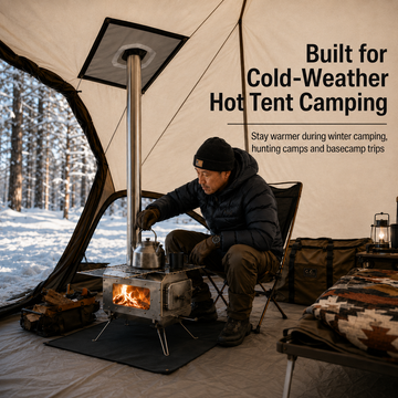KingCamp Surefire Wood Tent Stove Large | Stainless Steel Glamping