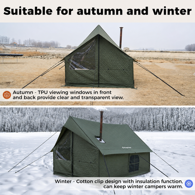 KingCamp Snowhouse 5 Insulated Quilted Cabin Tent with Stove Jack
