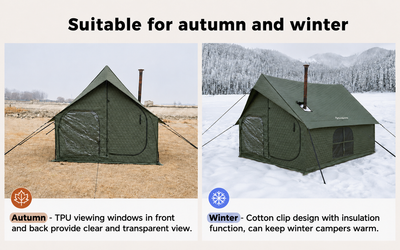 KingCamp Snowhouse 5 Insulated Quilted Cabin Tent with Stove Jack