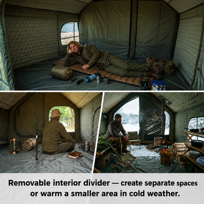 KingCamp Snowhouse 5 Insulated Quilted Cabin Tent with Stove Jack