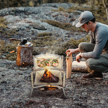 camp grill KingCamp Folding Campfire Grill