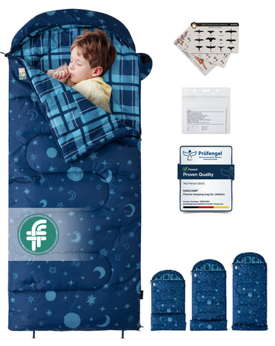 KingCamp Galaxy Zoo C 300 Kids Sleeping Bag – Adjustable Length