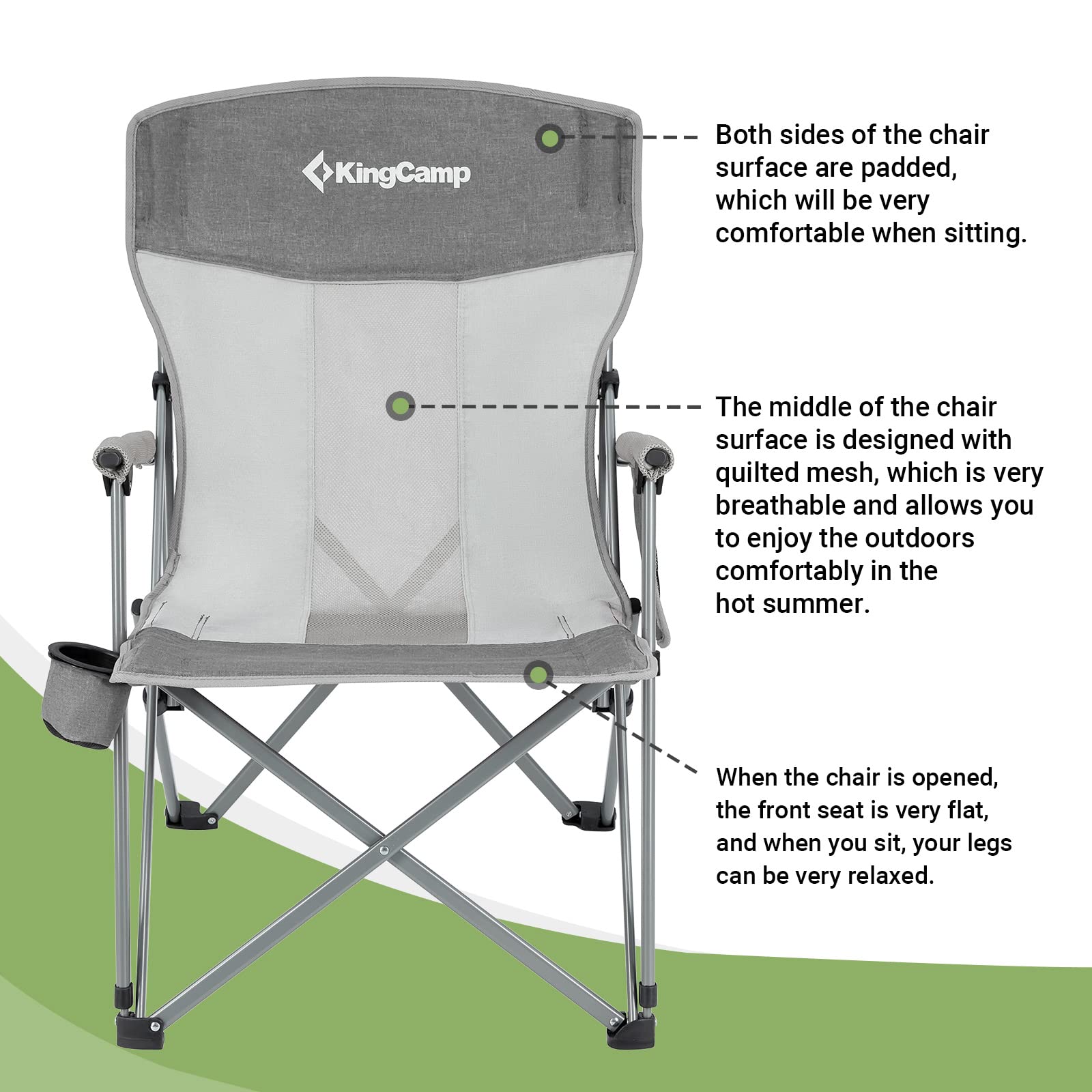 KingCamp Camping Hard Armchair Set of 2