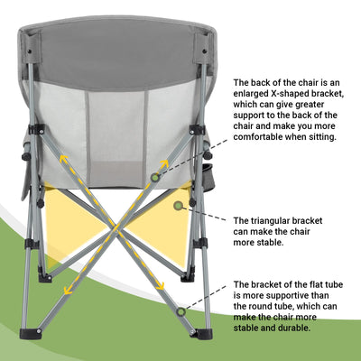 KingCamp Camping Hard Armchair Set of 2