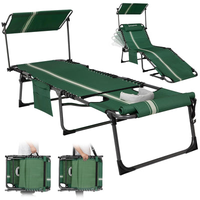 KingCamp MAGNOLIA B10 PLUS Backpack Chaise Lounge with Adjustable Canopy and Face Hole