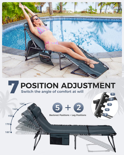 KingCamp MAGNOLIA B10 PLUS Backpack Chaise Lounge with Adjustable Canopy and Face Hole