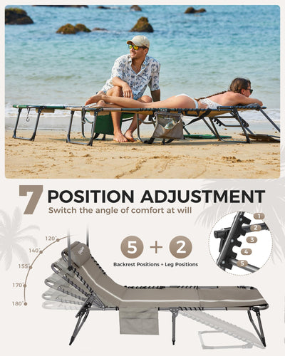 KingCamp MAGNOLIA B10 PLUS Backpack Chaise Lounge with Adjustable Canopy and Face Hole