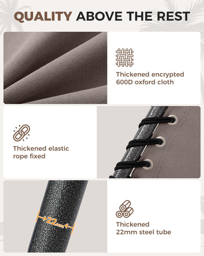 KingCamp MAGNOLIA B10 PLUS Backpack Chaise Lounge with Adjustable Canopy and Face Hole