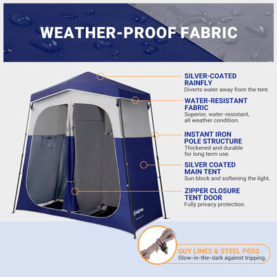 KingCamp MARASUSA Q Double-Room Shower Tent