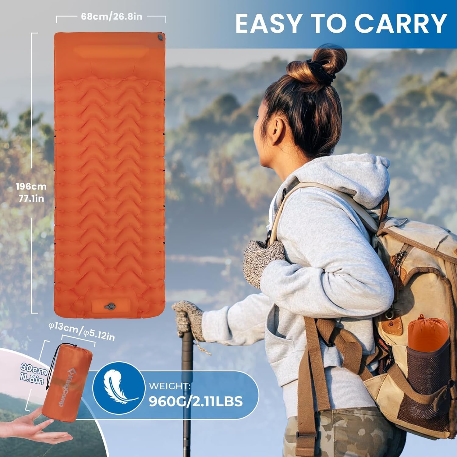 Sea to Summit - Ultralight Self Inflating Isomat Small - Ultralichte & robuuste slaapmat - Delta Core-V-technologie - Pillow Lock-systeem - 2,5 seizoenen - Wandelen - Oranje - 520g : Sea to Summit Sea to Summit - Ultralight Self Inflating Isomat Small - Ultralichte & robuuste slaapmat - Delta Core-V-technologie - Pillow Lock-systeem - 2,5 seizoenen - Wandelen - Oranje - 520g : Sea to Summit