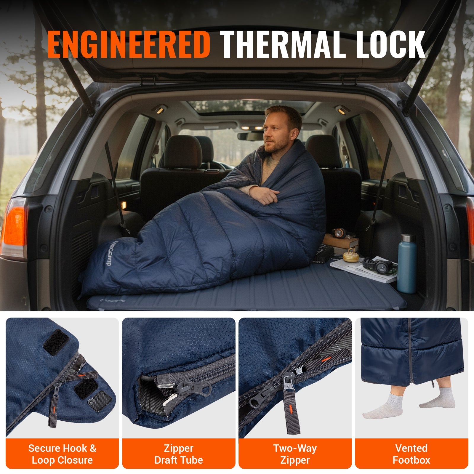 KingCamp SNOWFLAKE 400 Flannel Single Sleeping Bag