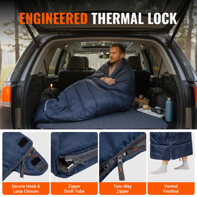 KingCamp SNOWFLAKE 400 Flannel Single Sleeping Bag