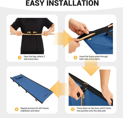 Kingcamp Ultralight Folding Camping Cot | ADI Compasso d'Oro Award 2017