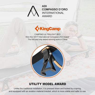 Kingcamp Ultralight Folding Camping Cot | ADI Compasso d'Oro Award 2017