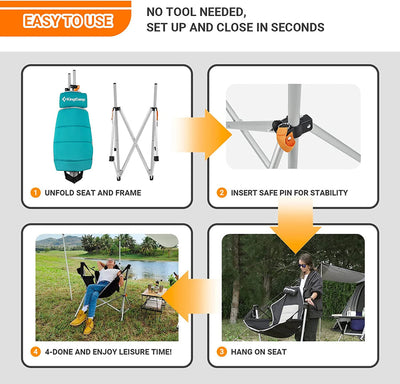 KingCamp Aluminum Alloy Swing Camping Hammock Chair
