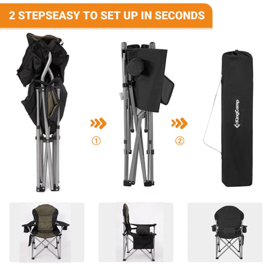KingCamp Lumbar Support Oversized Camping Chair