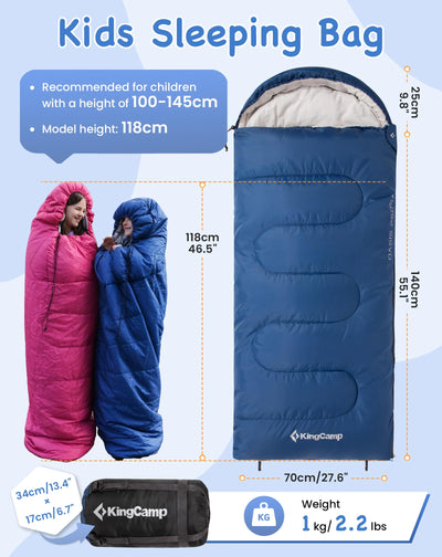 KingCamp Oasis 250S+ Kids Flannel Sleeping Bag