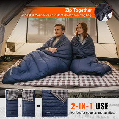 KingCamp SNOWFLAKE 400 Flannel Single Sleeping Bag