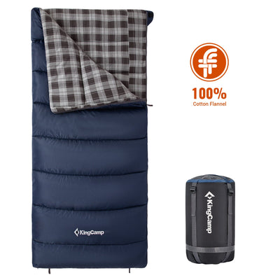 KingCamp SNOWFLAKE 400 Flannel Single Sleeping Bag