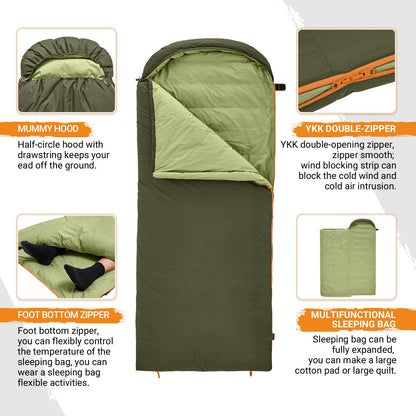 KingCamp 0 Degree Recycled Down & Cotton Sleeping Bag