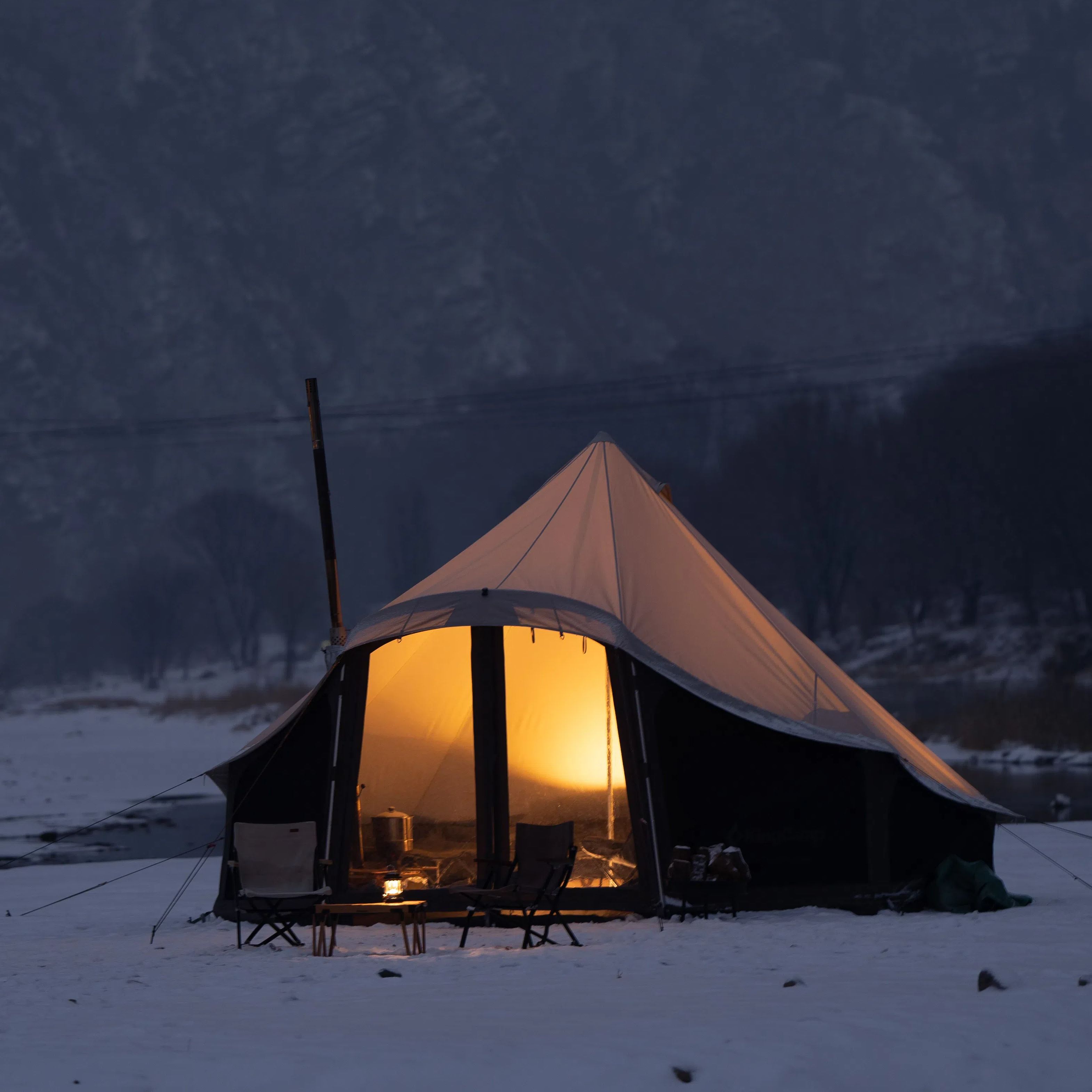 KingCamp KHAN LIGHT 400/500 Canvas Bell Tent
