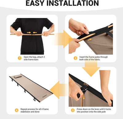 Kingcamp Ultralight Folding Camping Cot | ADI Compasso d'Oro Award 2017