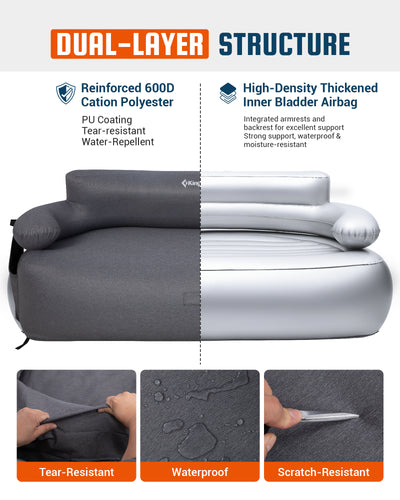 KingCamp Aerovine DUO 600 Inflatable Sofa With Built-in Pump