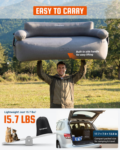 KingCamp Aerovine DUO 600 Inflatable Sofa With Built-in Pump