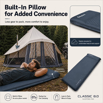 head tent for sleeping KingCamp CLASSIC 8.0 Winter Sleeping Pad