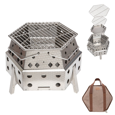 KingCamp Hexagonal Telescopic Wood-Burning Stove
