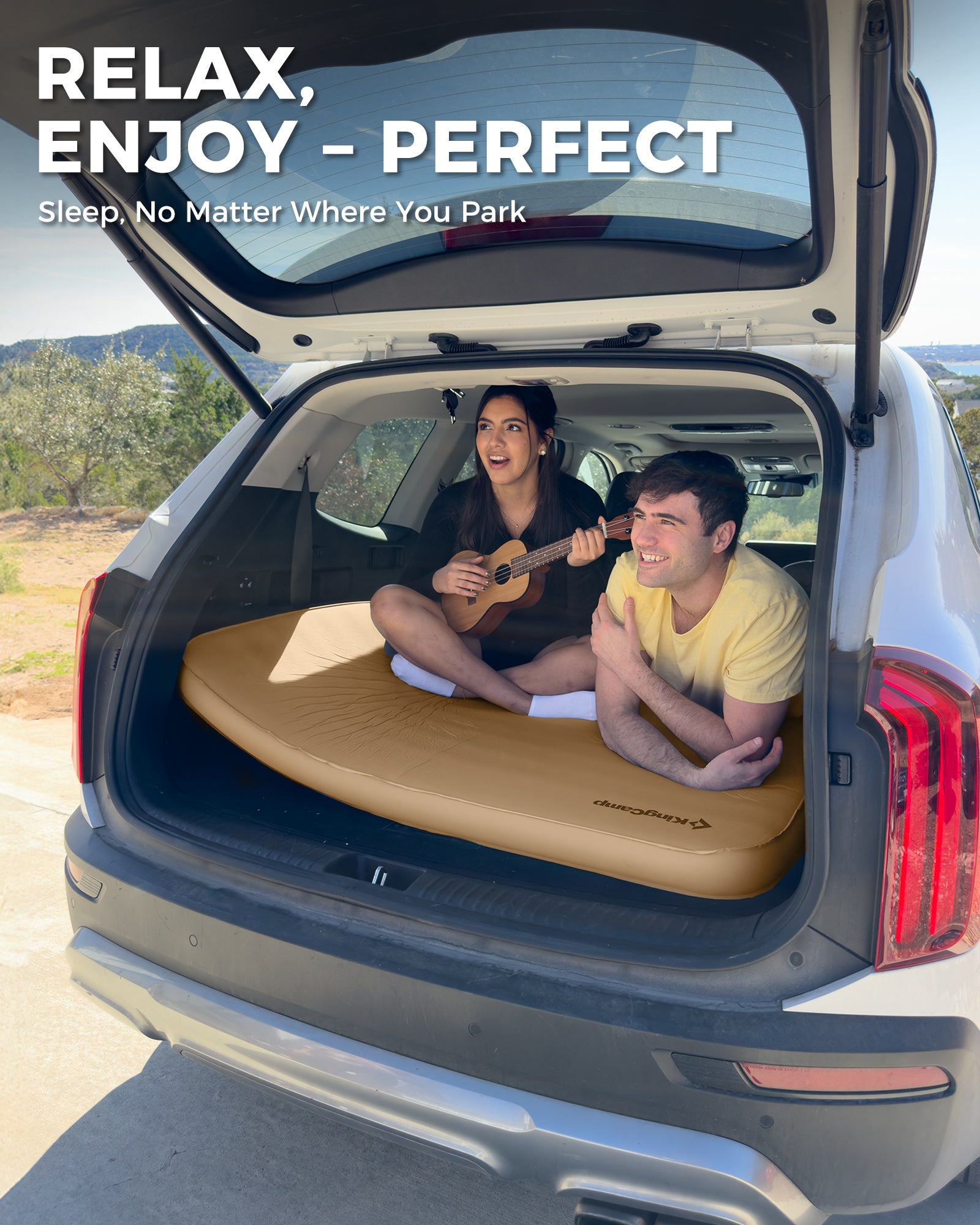 Buy 5.9'' Thick Self-Inflating Double Camping Sleeping Pad