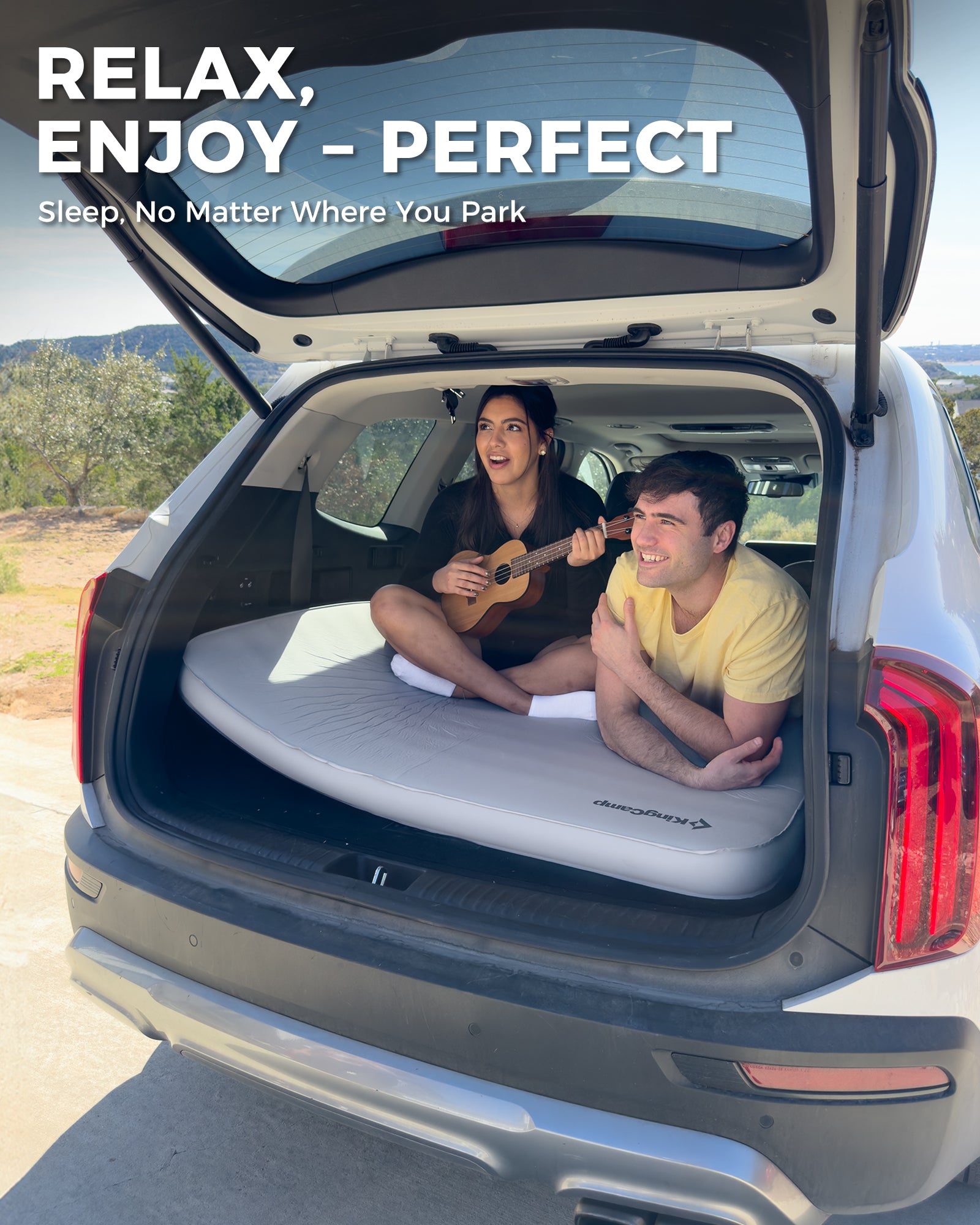 Buy 5.9'' Thick Self-Inflating Double Camping Sleeping Pad Buy 5.9'' Thick Self-Inflating Double Camping Sleeping Pad