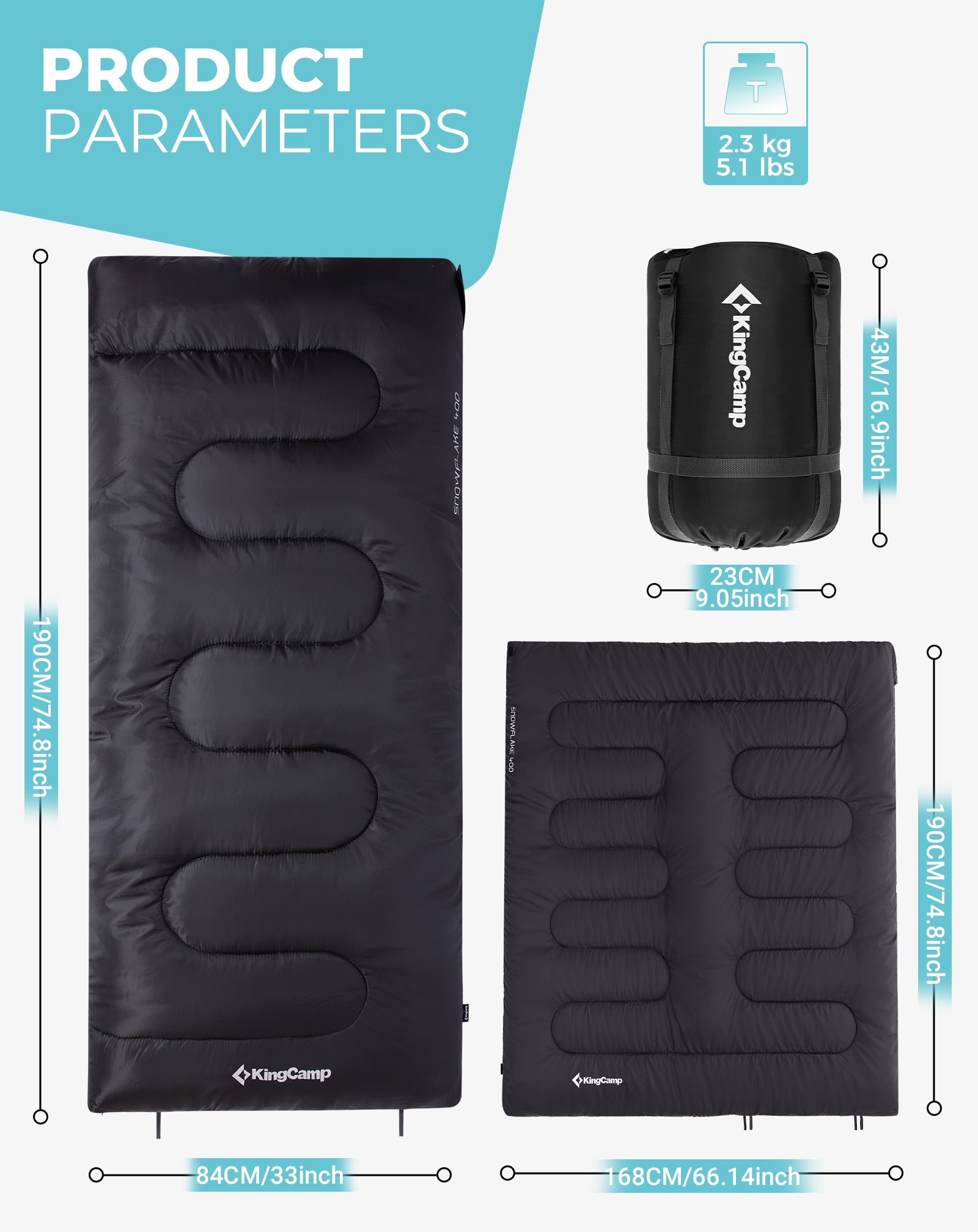 KingCamp Cotton Flannel 3 Season Sleeping Bags