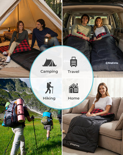 KingCamp Cotton Flannel 3 Season Sleeping Bags
