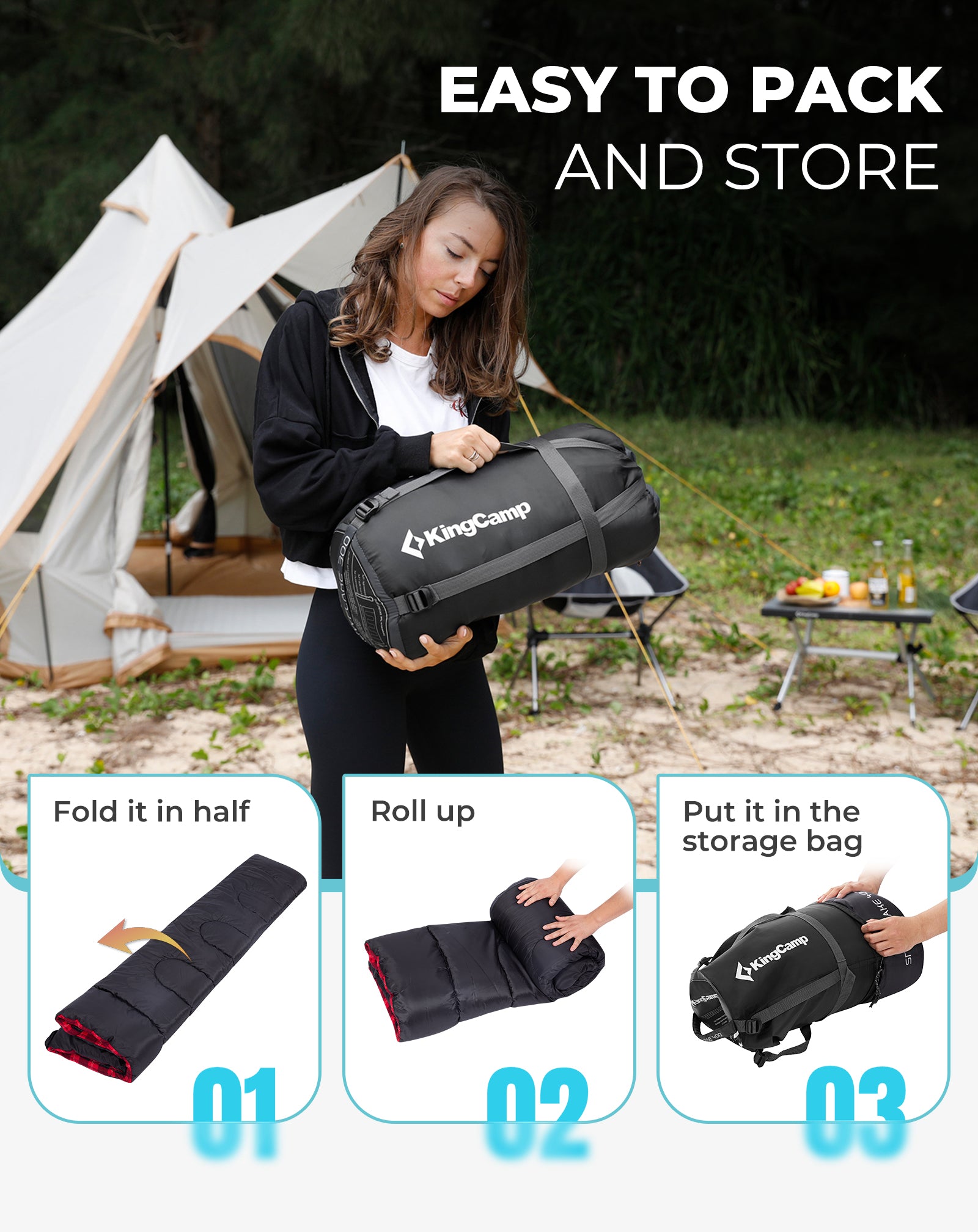 KingCamp Cotton Flannel 3 Season Sleeping Bags