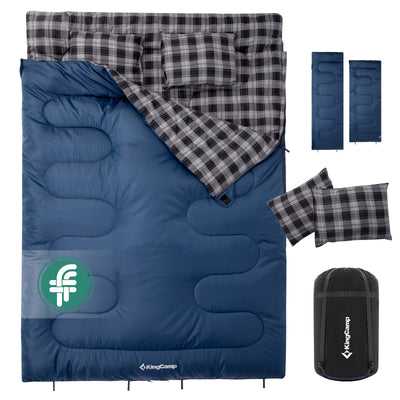 KingCamp SNOWFLAKE 300D Double Flannel Sleeping Bag