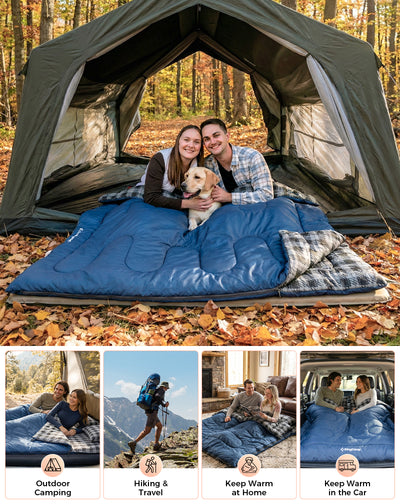 KingCamp SNOWFLAKE 300D Double Flannel Sleeping Bag