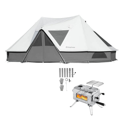 KingCamp Palace Glamping Tent & FREE Stove Bundle