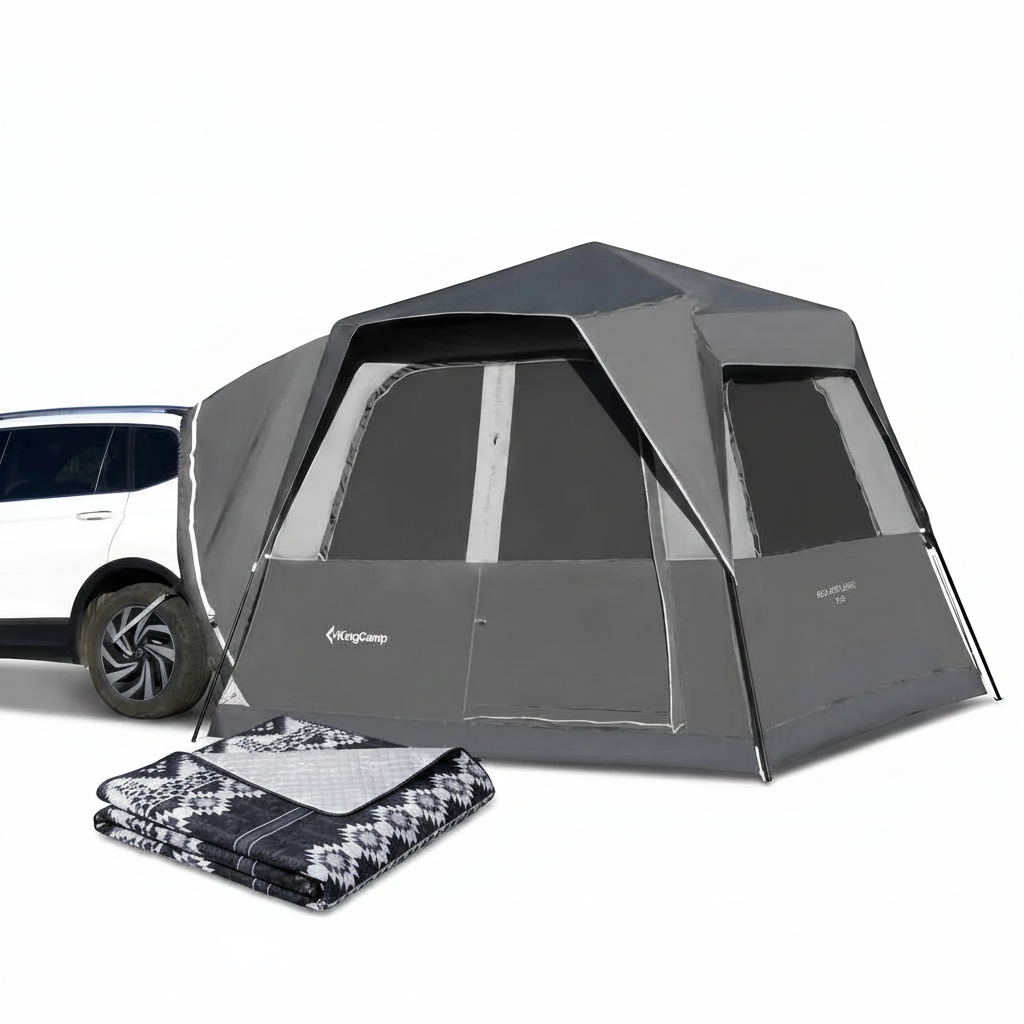 KingCamp BOUNDLESS X3 Car Tent & Waterproof Mat Bundle