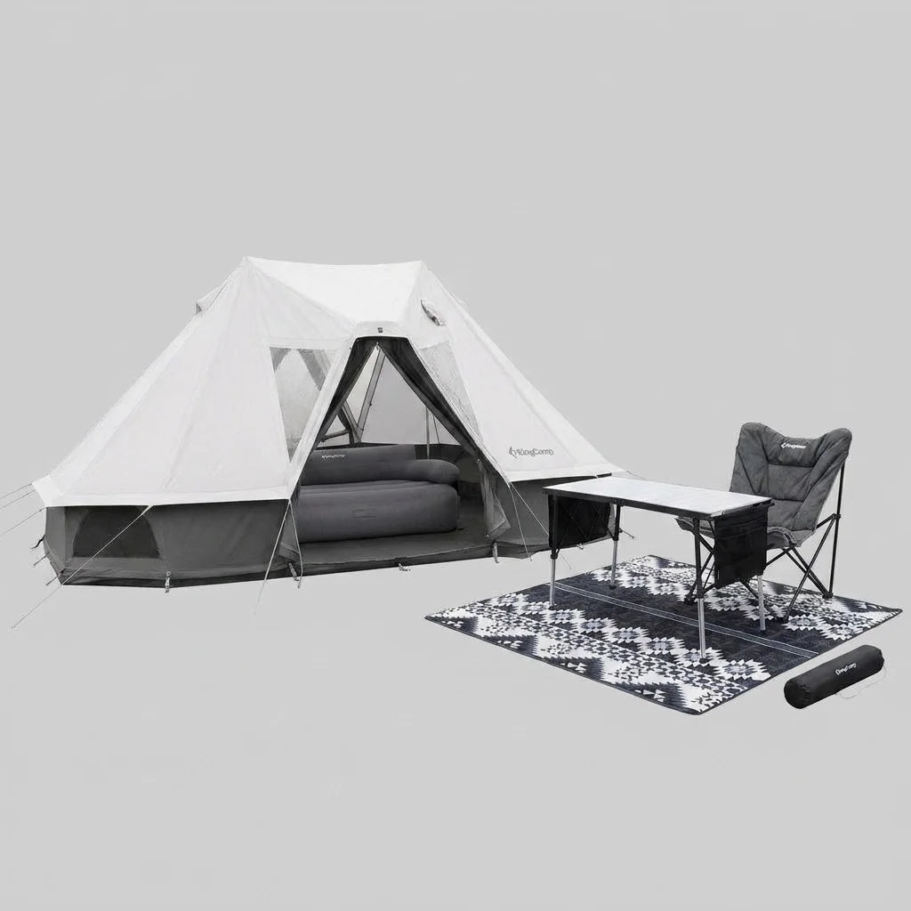 KingCamp Khan Villa Luxury 4-Season Glamping Tent Bundle