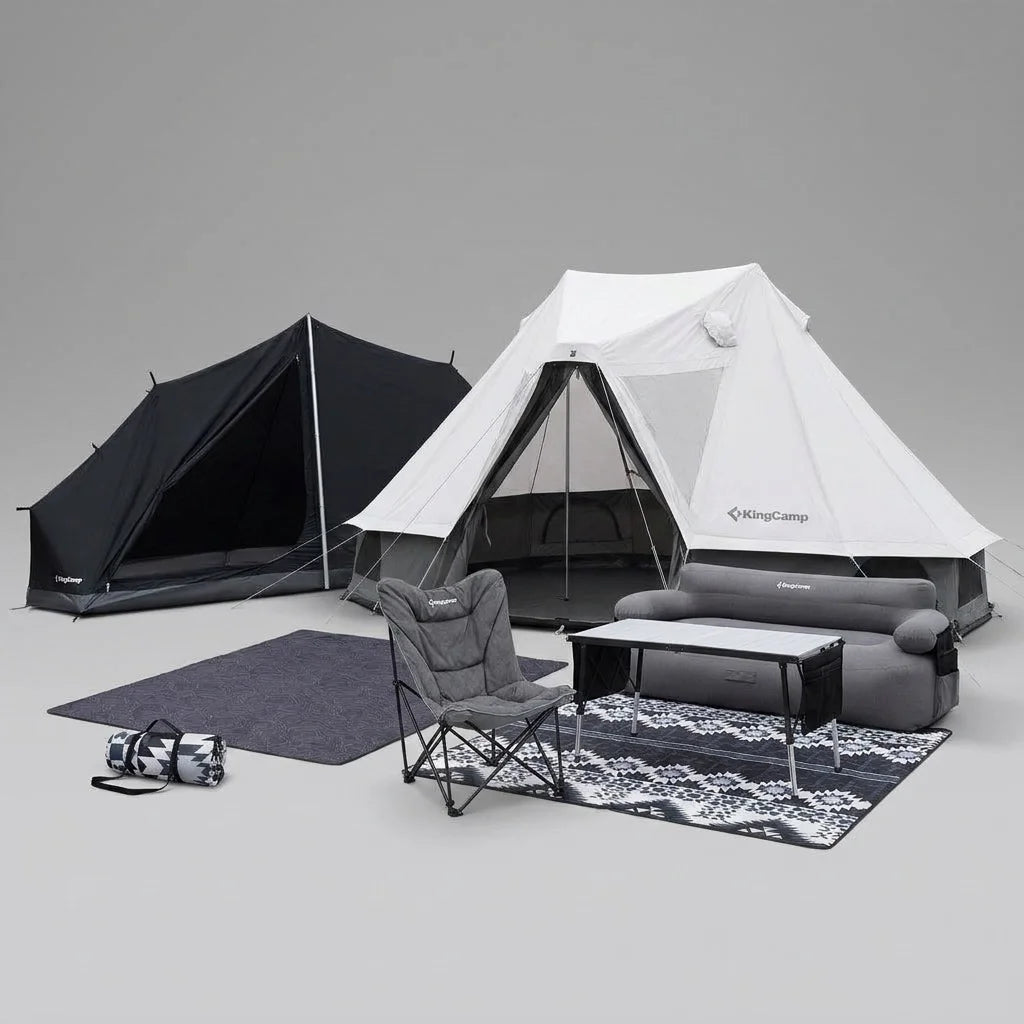 KingCamp Khan Villa Luxury 4-Season Glamping Tent Bundle